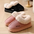 thumbnail image 5 of Ante nuevo zapatillas de algodón para hombre en casa, bolsos de lana para calentar la boca y zapatos de confinamiento, botas antideslizantes de EVA para mujer, 5 of 5