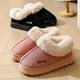 thumbnail image 5 of Ante nuevo zapatillas de algodón para hombre en casa, bolsos de lana para calentar la boca y zapatos de confinamiento, botas antideslizantes de EVA para mujer, 5 of 5