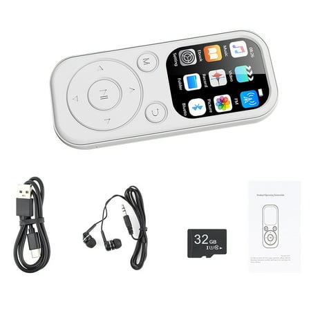 CSYANXING MP3 Player with Bluetooth 5.4 32GB Card Long Battery 1.8” Color Screen FM Radio Video Playback E-Book