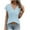Light Blue, variant on Scyoekwg Summer Tops for Women Short Sleeve V-Neck Lace Basic Tops Casual Loose Comfy Blouse Tshirt Going Out Tops Classic Solid Color T Shirt (Light Blue,XL)