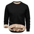 thumbnail image 4 of XRoczxe Men's Thermal Fleece Lined Sweatshirt, Warm Sherpa Pullover Crewneck Sweater, Soft Winter Long Sleeve Top for Casual Daily Wear & Layering, 4 of 5