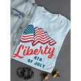 thumbnail image 3 of Liberty 4Th Of July Waving Flag T-Shirt Women -Image by Shutterstock, Female Small, 3 of 4