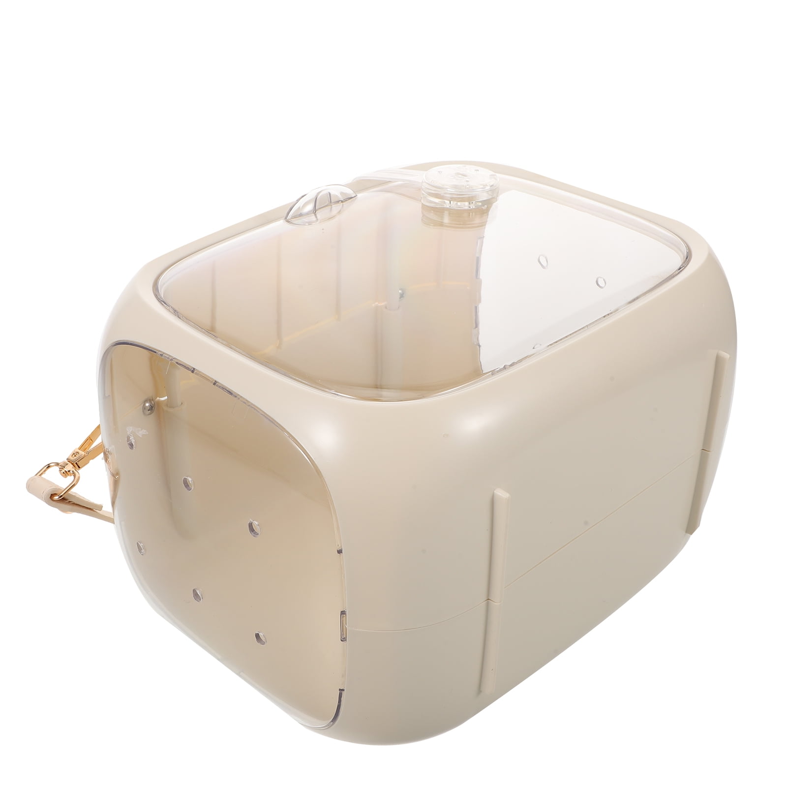 NIAIZEK Portable Small Parrot Travel Cage with Ventilated Breathable Design in Beige Color