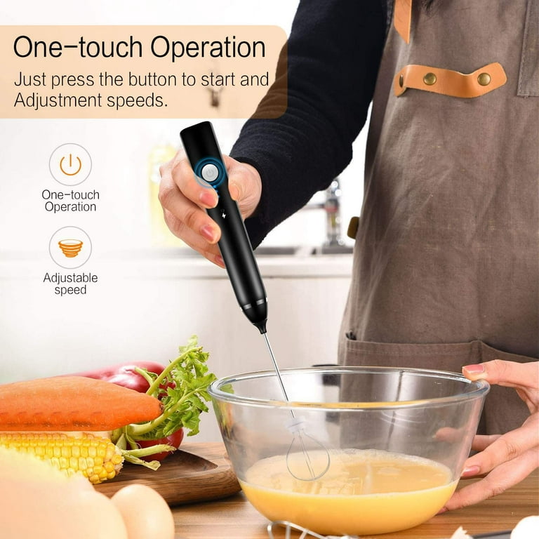 Hand Mixer Milk Frother for Coffee - Dutewo Frother Handheld Foam Maker for  Lattes, Electric whisk Drink Mixer Mini Foamer for Cappuccino, Frappe