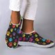 thumbnail image 1 of Zapatos de malla con estampado de patas de perro de colores para mujer, zapatos de malla ligera para niñas adolescentes, mocasines, zapatos casuales sin cordones, zapatos personalizados, 1 of 5