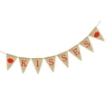 thumbnail image 5 of Banderín de arpillera Yuyangstore Besos Con Labio Arpillera Vintage Triángulo Bandera Yute Garland Decoración Del Partido, 5 of 5