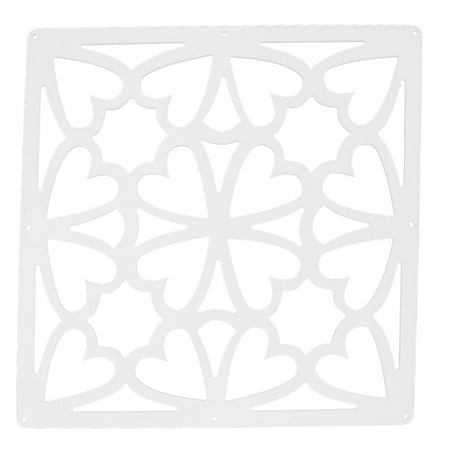 - Living Room Heart Pattern Window Sticker Panel Hanging Screen White 29cm x 29cm