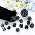 thumbnail image 5 of 15pieces Complete Polyhedral Dnd Dice Set D3-d100 Spherical Rpg Dice Set,100 Sides Dice Set For Rol-haoyiBlack White, 5 of 5