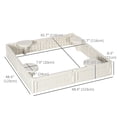 thumbnail image 2 of Cream White HDPE Sandbox with Canopy & Liner - 48” Outdoor Play Area for Backyard Fun, 2 of 7