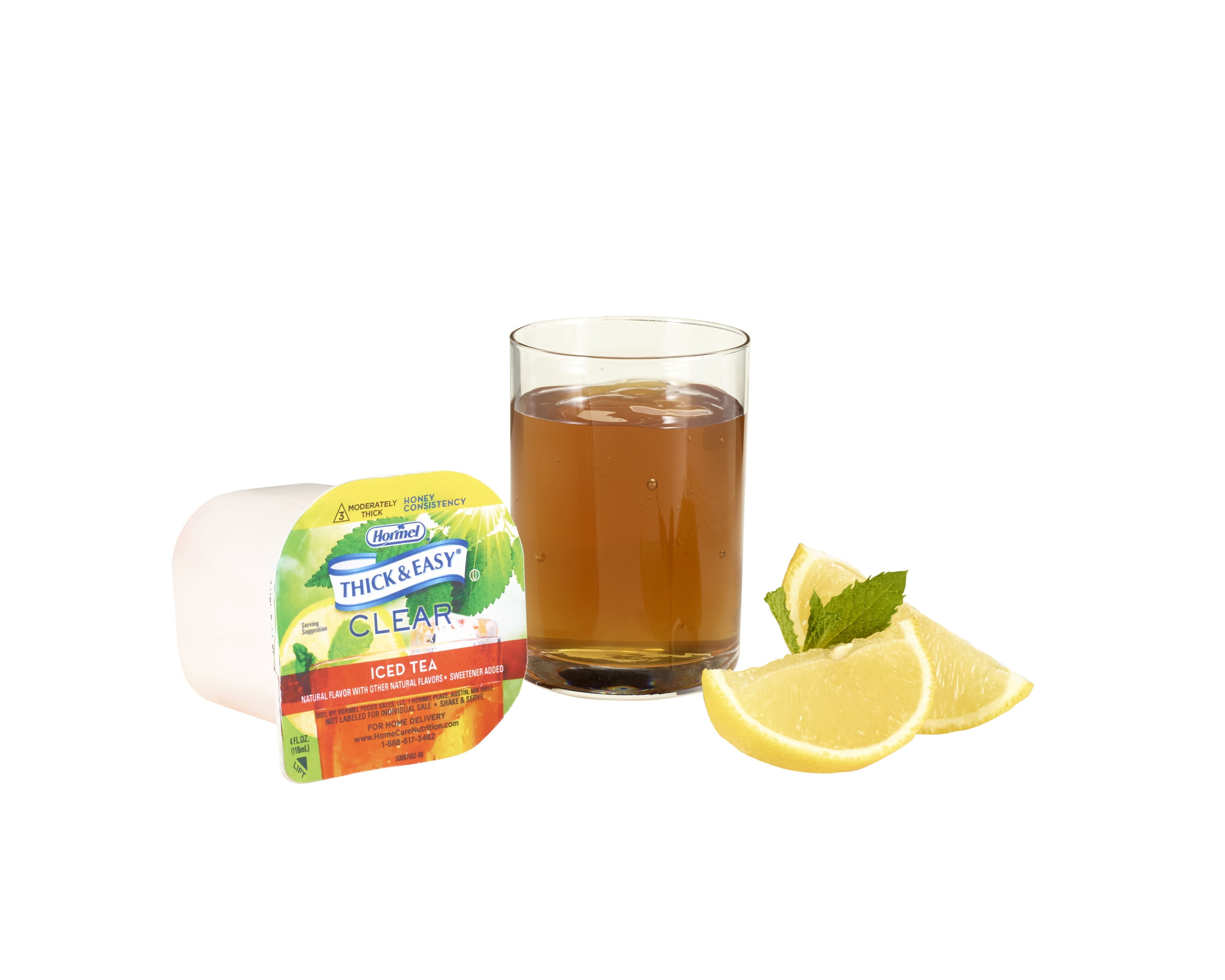 Thick & Easy Thickened Beverage, Iced Tea, 4 oz Portion Cups, 24 Count