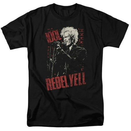 Billy Idol 80's Punk Rock Singer Rebel Yell Brick Wall Adult T-Shirt (Top Best Female Singers)