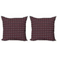 thumbnail image 1 of Ambesonne Butterfly Throw Pillow Cover 2 Pack, Blue Wings on Dark, 20", Maroon and Turquoise, 1 of 2