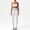 White(Sports Bra + Pants), variant on PISONIC Workout Sets for Women 2 Piece Color Block Sports Bra High Waist Shorts Gym Yoga Pilates Outfits
