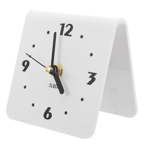 Reloj de mesa silencioso: moderno reloj de acrílico a pilas. Ideal para mesita de noche o dormitorio. Un regalo silencioso para parejas y personas con sueño ligero.