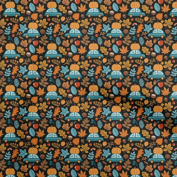 oneOone Polyester Spandex Black Fabric Kids Autumn Winter Sewing Material Print Fabric By The Yard 56 Inch Wide