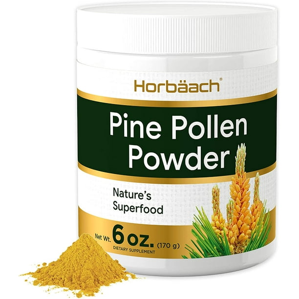 Pine Pollen Powder Extract | 6 oz (170 | Superfood Non-GMO, Vegetarian, Gluten Free Supplement | Horbaach - Walmart.com