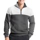thumbnail image 2 of Ceisia Men's Regular-Fit Stand-Collar Half-Zip Color-Blocked Argyle-Textured Polyester Pullover Gift, 2 of 6