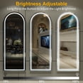 thumbnail image 4 of Full Length Mirror with Lights,Floor Mirror, Standing Lighted Mirror, Full Body Mirror with Aluminum Frame3 Color 60"X 20", 4 of 9