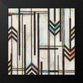 thumbnail image 2 of Vess, June Erica 20x20 Black Modern Framed Museum Art Print Titled - Deco Abstraction II, 2 of 5