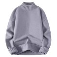 thumbnail image 2 of qelini Sweaters for Men Plus Size Crewneck Pullover Sweaters Colorblock Long Sleeve Tops Thermal Warm Fall Blouses, 2 of 3