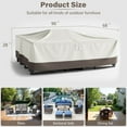 thumbnail image 2 of 90" L x 68" W x 28" H Patio Furniture Covers - Heavy Duty 600D Outdoor Furniture Covers Waterproof for Most 5 Peice Patio Furniture Set, Sectional Sofa and Dining Set - Beige, 2 of 9
