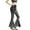C-Black51, variant on DHFJKG Women's Flare Leather Pants High Waisted Slim Fit Sparkly Glossy Bell Bottom Pants For Night Club Festive Party Cozy Trousers