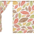 thumbnail image 3 of Coolnut Sheer Curtains Colorful Autumn Leaves Pattern On White Gauze Door and Window Voile Curtain Panels for Bedroom Living Room W55 x L78 In 2, 3 of 4