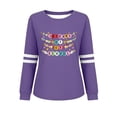 thumbnail image 3 of Girls Shirts Kids Basic Tees Long Sleeve Graphic T Shirt Casual Crewneck Top for 100's Day School Celebration, 3 of 4