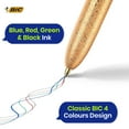 thumbnail image 6 of BIC 4 Colours Gold Frozen and Silver Ball Pens Pack of 3 with 4 Ink Colours, 6 of 8