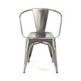 thumbnail image 2 of Dreux Gunmetal Steel Stackable Dining Chair (Set of 2), 2 of 7
