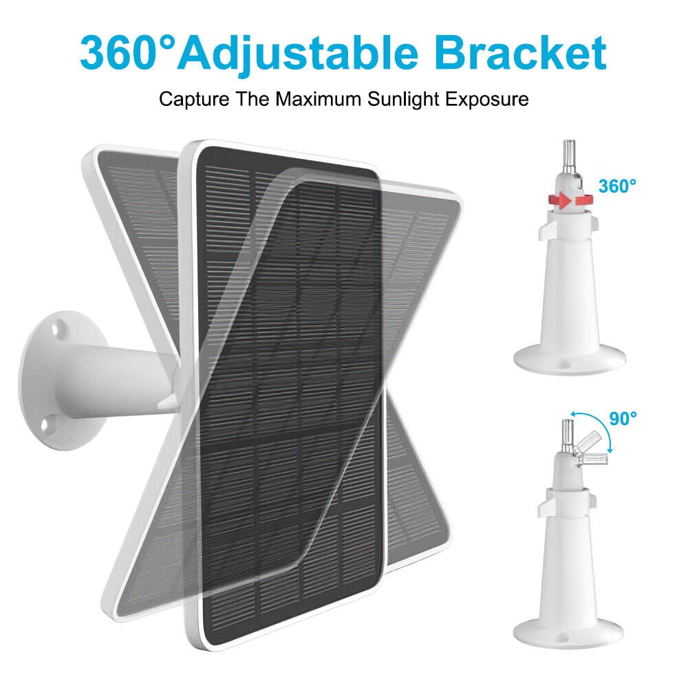 Solar Panel Charger Wall Mount for Arlo Ultra/Ultra2/Pro 3/Pro 4 Security Camera