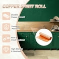 thumbnail image 3 of Uxcell 0.2mm x 20mm x 3500mm Copper Sheet Roll, 99.9% Pure Copper Strip Flashing Metal Foil Plate for DIY Project Jewelry Craft Electrical Repair, 3 of 6