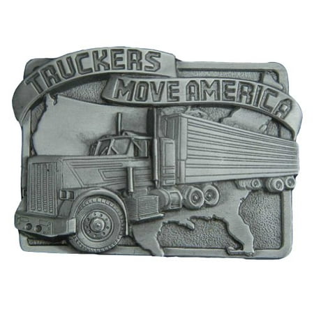Truckers move America Novelty Belt Buckle