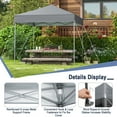 thumbnail image 5 of Gymax Patio 6.6 x 6.6ft Outdoor Pop-up Canopy Tent UPF 50+ Portable Sun Shelter Gray, 5 of 10