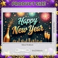 thumbnail image 2 of Festive Theme Happy New Year Banner Colorful Fireworks New Year Display Gold Champagne Confetti Design Festive Backdrop for New Year Party Holiday Celebration Eve Gathering, 2 of 9