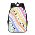 thumbnail image 2 of YFYANG 17" Laptop Backpack, Rainbow Colored Abstract Lines Fashion Travel Work Backpack with USB and Headphone Cable Interface for Men and Women, 2 of 8