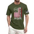 thumbnail image 2 of Hogleaql Usa Flag Tee Shirt for Men 4th Of July Crew Neck American Flag Print Short Sleeve T-Shirts Patriotic Casual Independence Day Themed Loose Tshirt Army Green 4XL, 2 of 6
