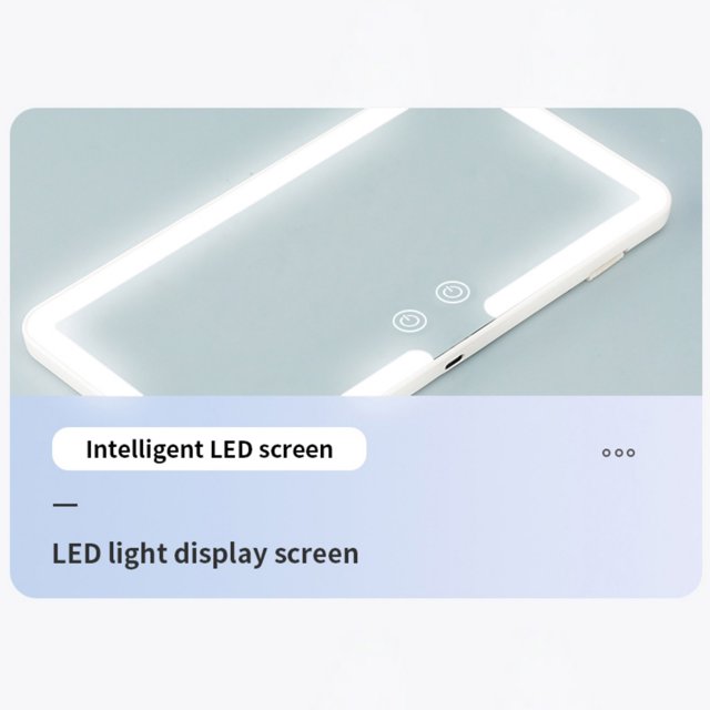NATEFEMIN Car Sun Visor Makeup Mirror LED Touch Control 3 Light Mode Type C Rechargeable 1200mAh for Universal Vehicle Cosmetic Mirror Use