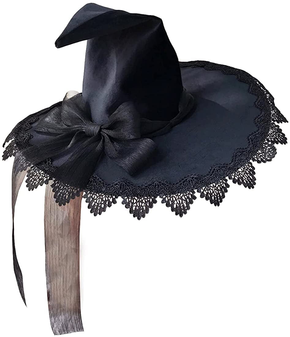 Black Bowknot Witch Hat Halloween 