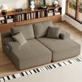 thumbnail image 6 of Leumius 130" U Shaped Sectional Couches with Chaise,Modern Deep Seat Boneless Corduroy Cloud Modular Sofa for Living Room,taupe, 6 of 8