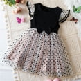 thumbnail image 2 of MeetoTime Robe d'Été pour Filles Manches Volantes Pois Imprimés Patchwork Robe Princesse 2-7 Ans Vêtements Bébé, 2 of 7