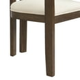 thumbnail image 6 of Christopher Knight Home 7-Piece Dining Set, 84" Walnut Rectangular Table with Beige Upholstered Armrest Chairs, 6 of 13