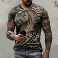 thumbnail image 2 of ZCFZJW 3D Horse Print T-Shirts for Men Big and Tall Regular Fit Casual Summer Short Sleeve Western Shirts Vintage Print Daily Vacation Tees Tops Multicolor#17 XL, 2 of 6