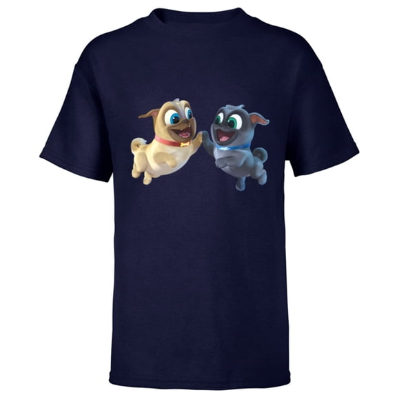 Disney Puppy Dog Pals Rolly Bingo High Five - Short Sleeve T-Shirt for Kids- Customized-Navy