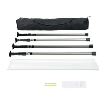 10 Ft Dust Barrier System with 4 Durable Telescoping Poles for Home Protection