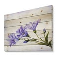 thumbnail image 2 of Designart 'Blue Wildflowers With Leaves II' Traditional Print on Natural Pine Wood, 2 of 5