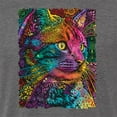 thumbnail image 2 of Colorful Cat Portrait | Cat Lover Owner | Dean Russo Art Animal Lover Mens Premium Tri Blend T-Shirt, Dark Heather, XL, 2 of 5