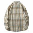 thumbnail image 3 of Aloohaidyvio Men's Flannel Shirts Casual Button Down Plaid Shirt Jacket Long Sleeve Fleece Shacket with Pockets, 3 of 5