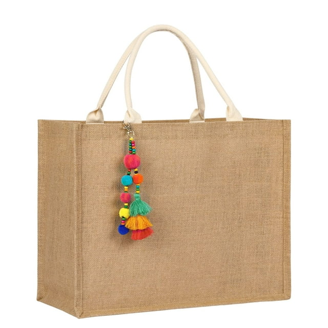 Bolsa de playa Trifabricy tejida de paja impermeable para mujer