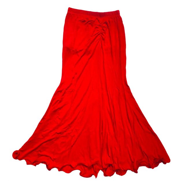 Falda de danza del vientre Yuyangstore Vestido dividido para danza del vientre rojo
